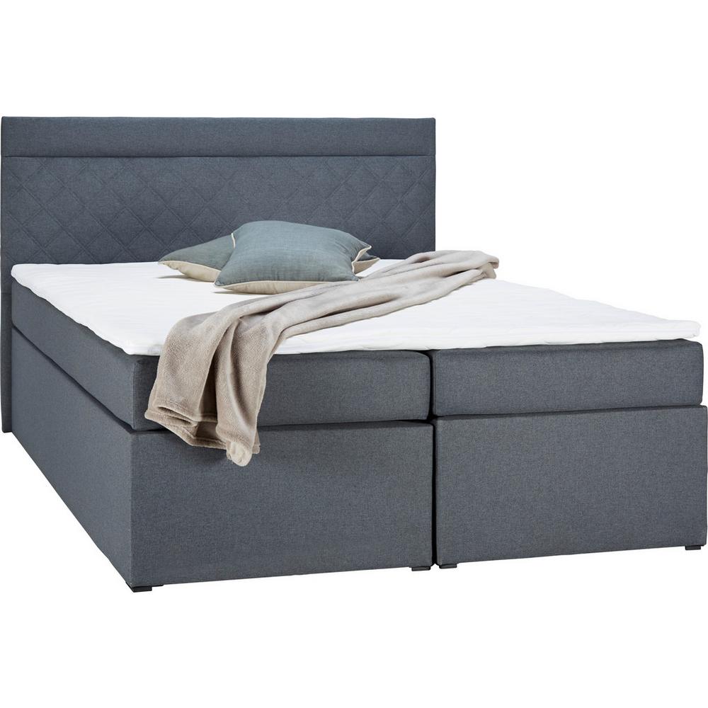 Boxspring postel ROSA, 140x200 cm, antracitová