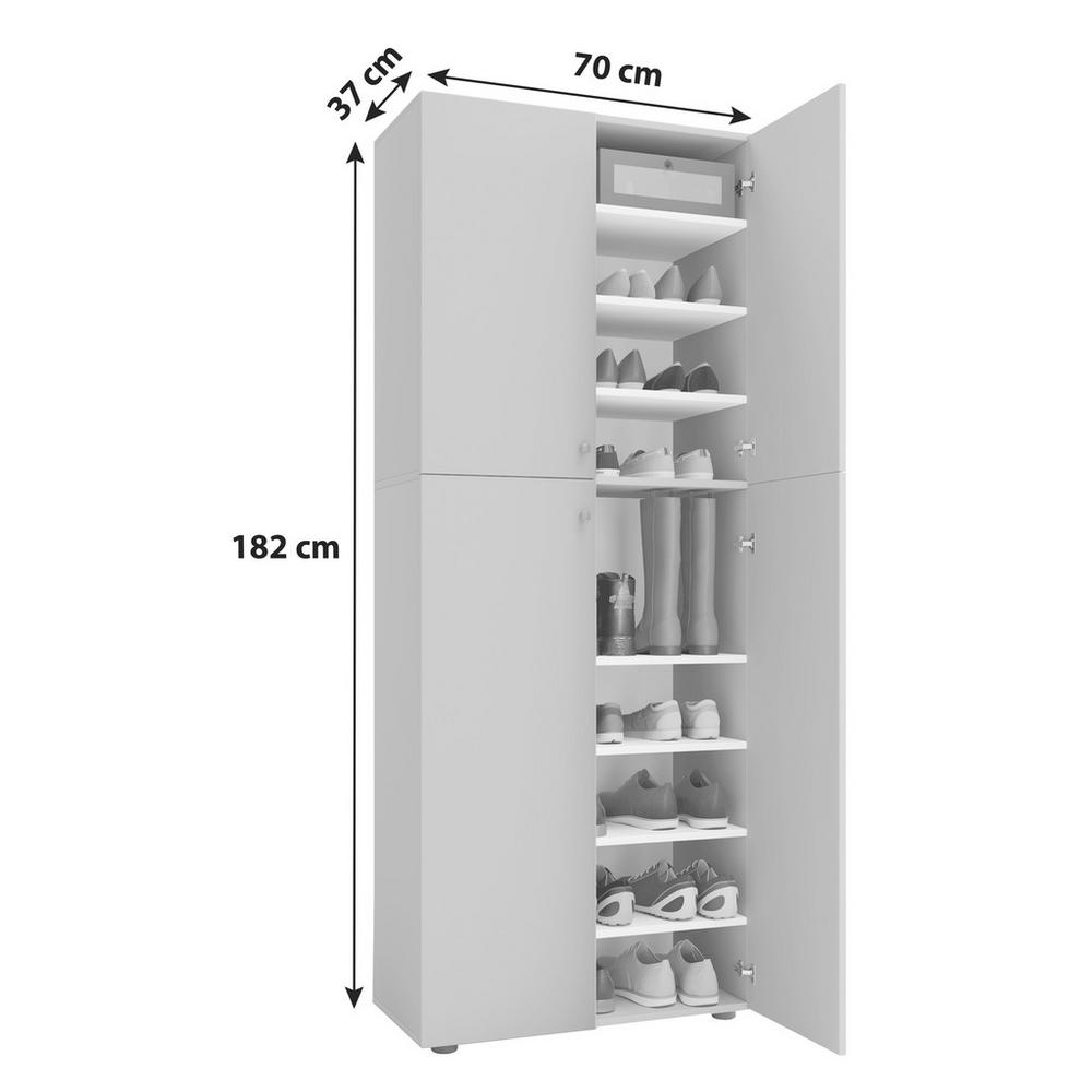 Skřín na boty LONA XXL š: 70cm šedá