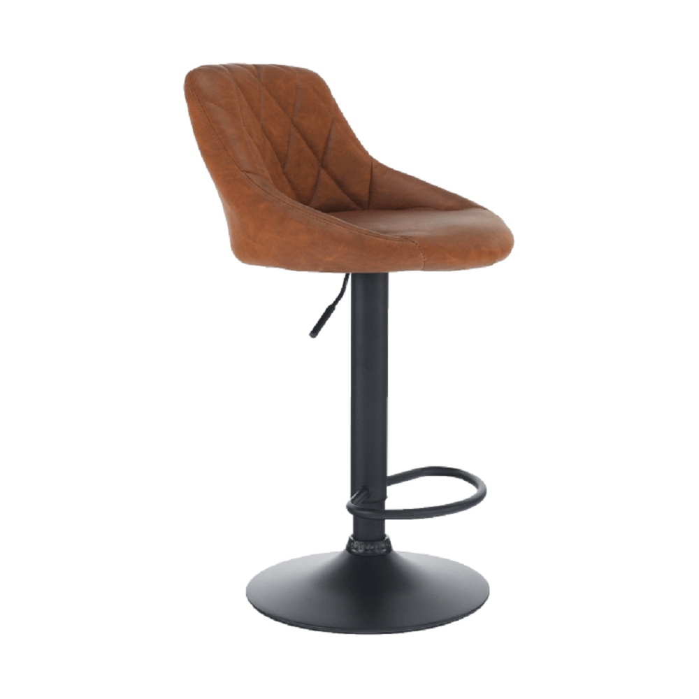 Barová židle TERKAN — ekokůže/kov, více barev černá