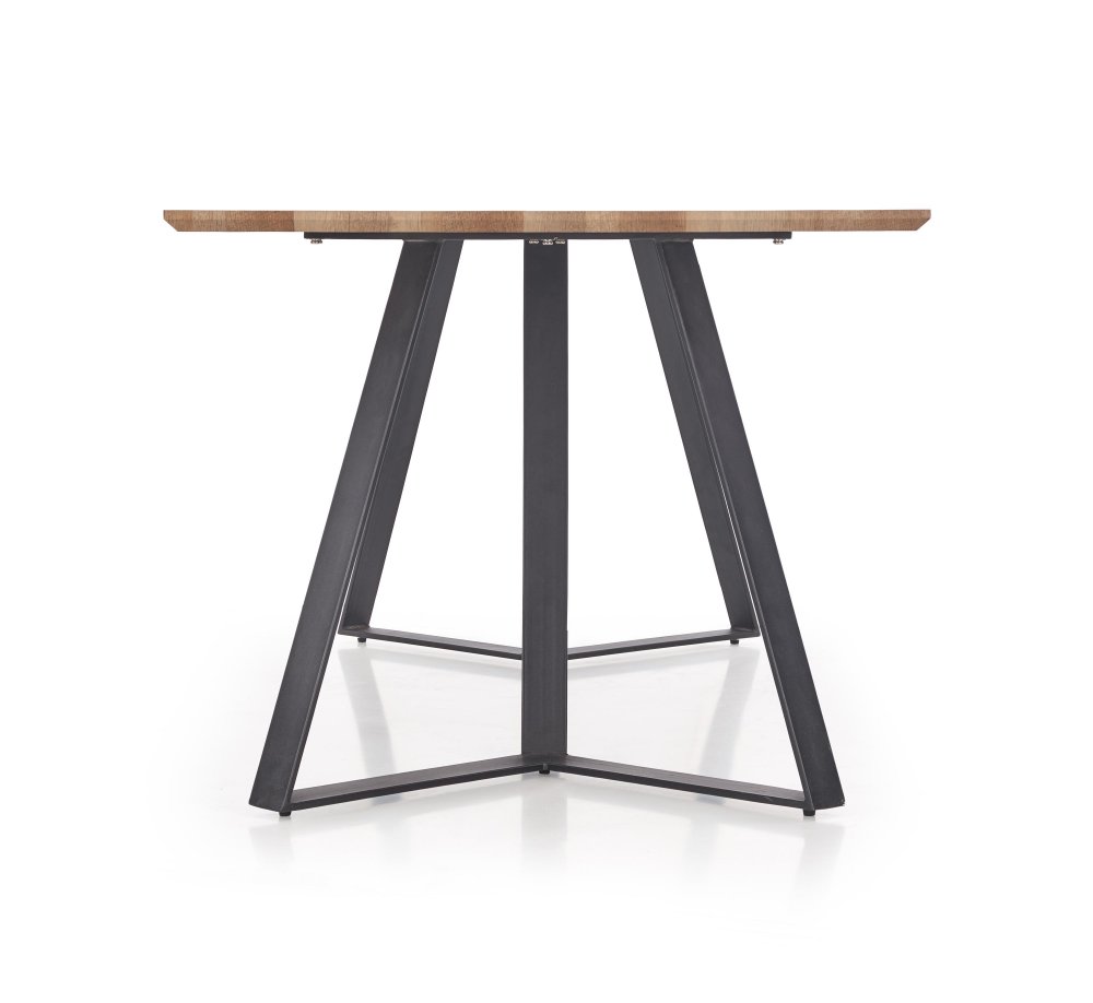 Jídelní stůl CALGARY –⁠ 180x90x76, rustikální ořech, černý