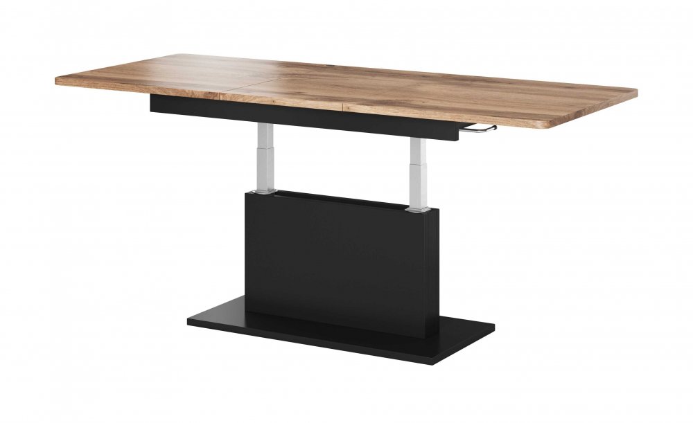 Konferenční rozkládací stolek BUSETTI — dub wotan / černá