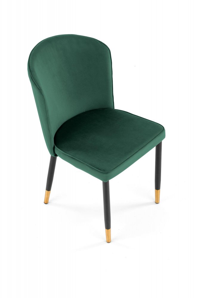 Jídelní židle HILLS –⁠ kov/látka, zelená