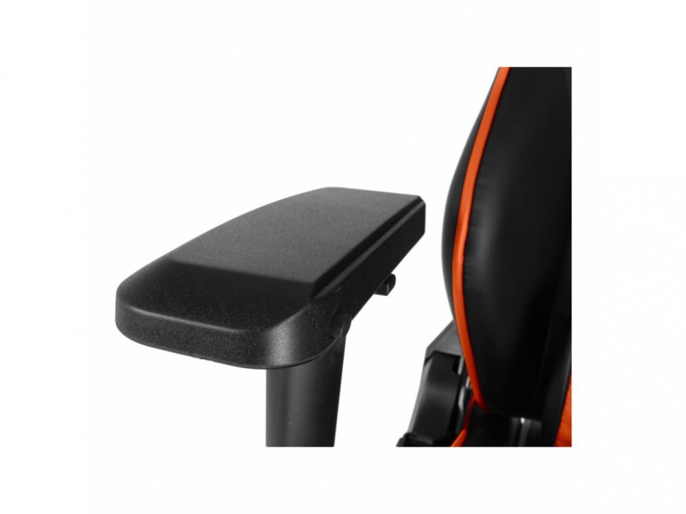 Herní židle RACING ZK-026 — PU kůže, černá / oranžová, nosnost 130 kg