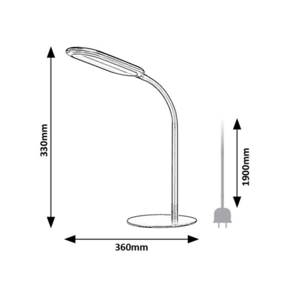 Rabalux 74008 stolní LED lampa Adelmo, 10 W, šedá