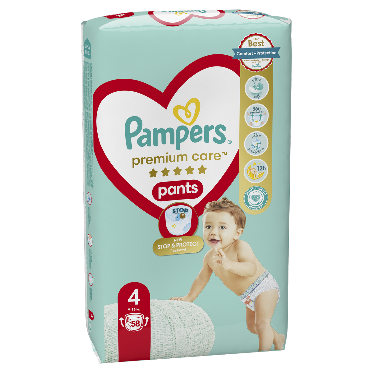 Pampers Pleny Premium Care Pants 58 ks, velikost 4