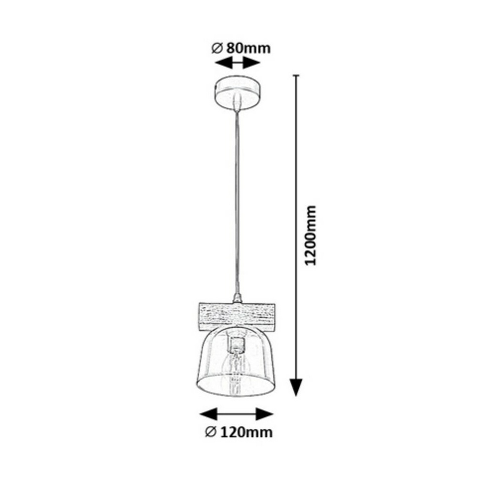 Rabalux 3118 závěsný lustr s prvky dřeva