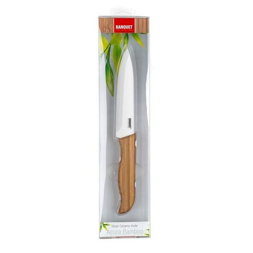 Banquet Keramický nůž porcovací Acura Bamboo, 23,5 cm