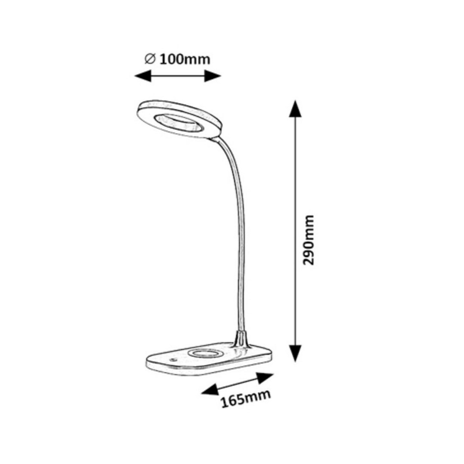 Rabalux 74013 stolní LED lampa Harding, 5 W, černá