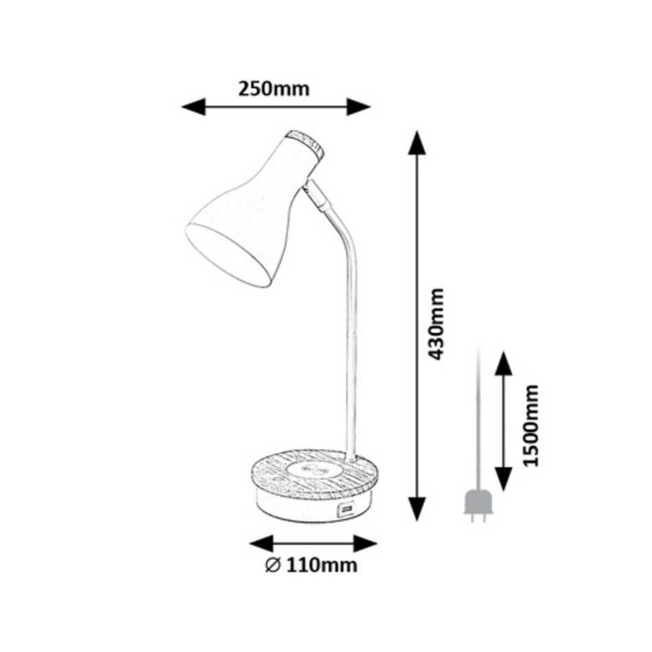 Rabalux 74001 stolní lampa Mosley, bílá