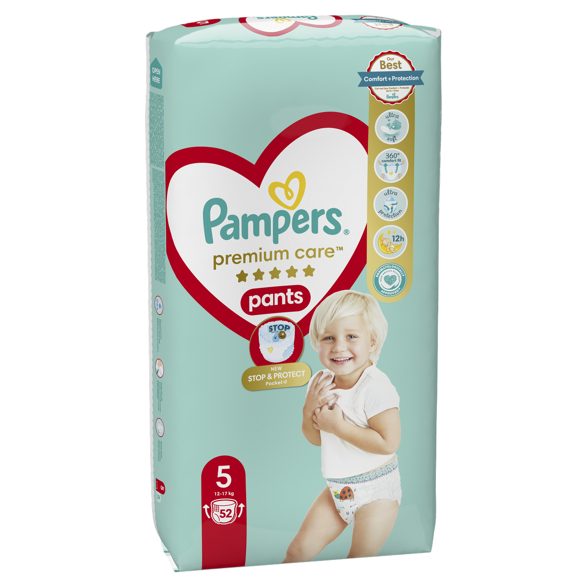 Pampers Pleny Premium Care Pants 52 ks, velikost 5