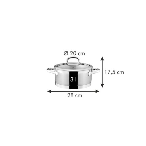 TESCOMA kastrol PRESIDENT s poklicí ø 20 cm, 3.0 l