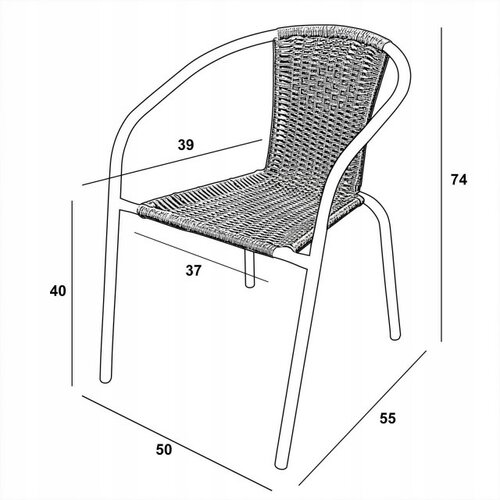 zahradní balkonový bistro set NINA 3dílný