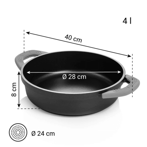 Tescoma Pánev hluboká SmartCLICK ¤ 28 cm, 2 úchyty