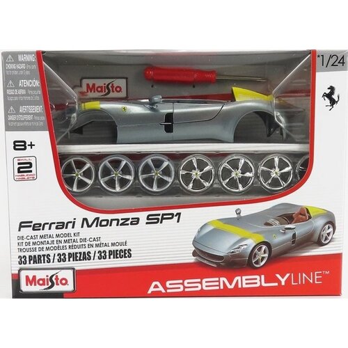 Stavebnice M. Ferrari Assembly line, stříbrná, 1:24