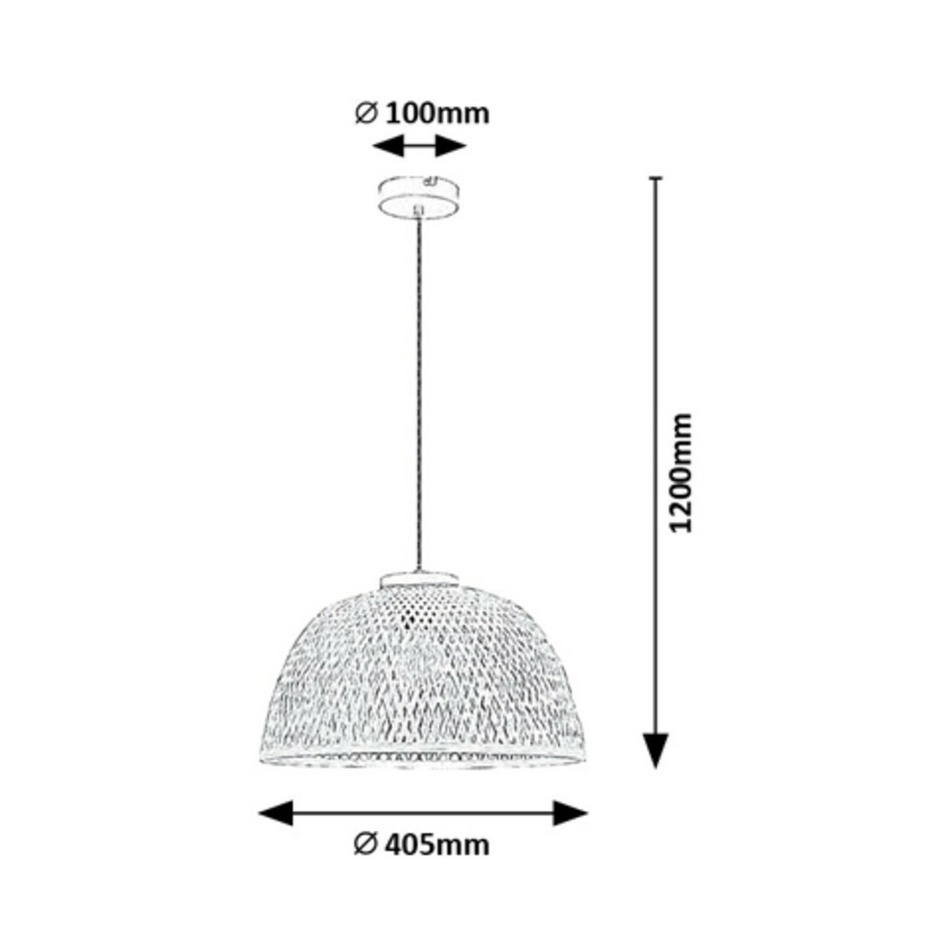 Rabalux 72025 závěsné svítidlo Rattan, černá