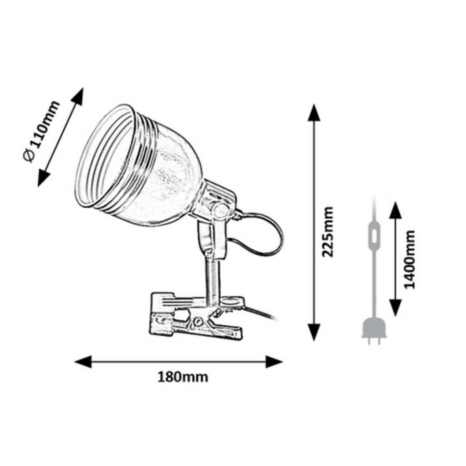 Rabalux RL3093 stolní lampa s klipem