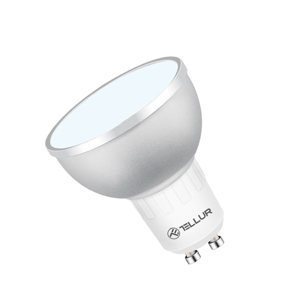 Tellur WiFi Smart LED RGB žárovka GU10, 5 W, čirá, teplá bílá