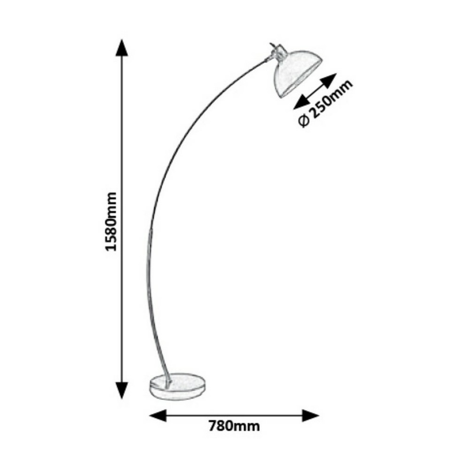 Rabalux 5593 stojací lampa, saténový chrom