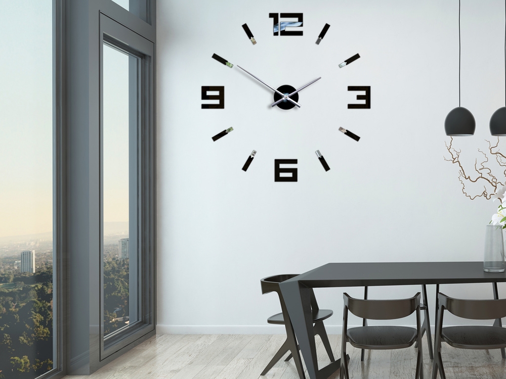 ModernClock 3D nalepovací hodiny Blink černé