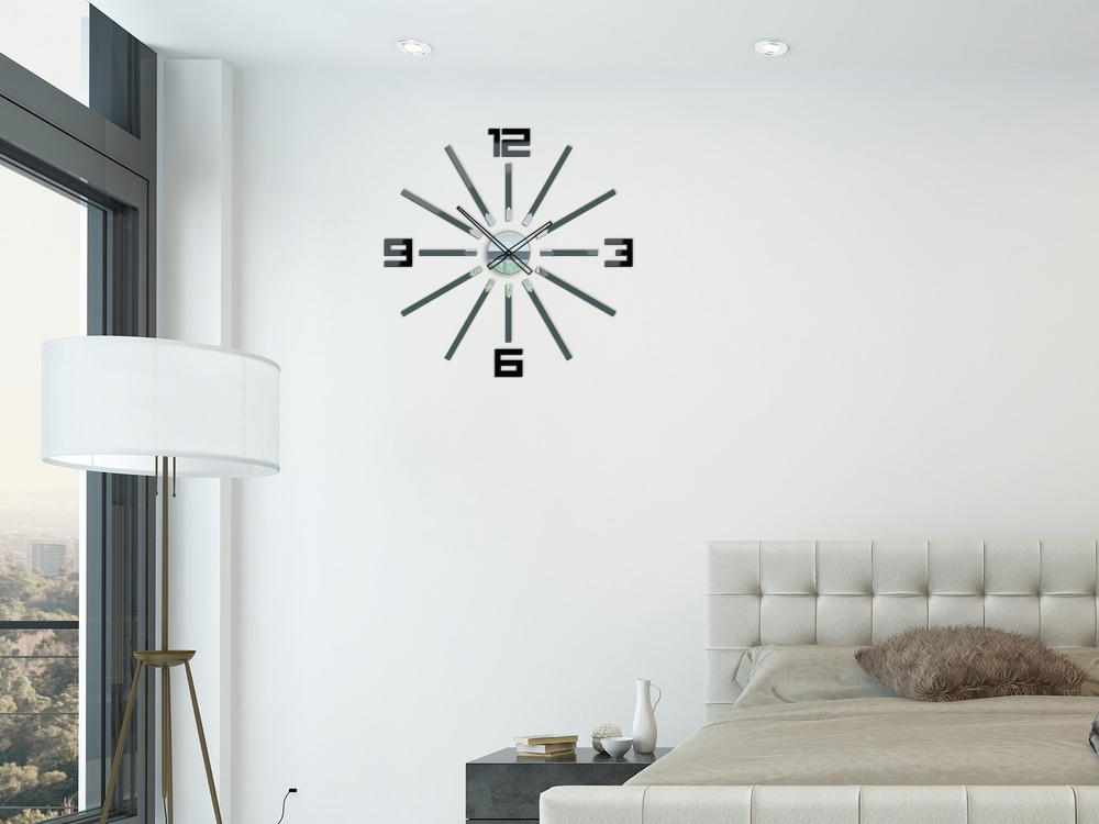 ModernClock 3D nalepovací hodiny Briliant šedé