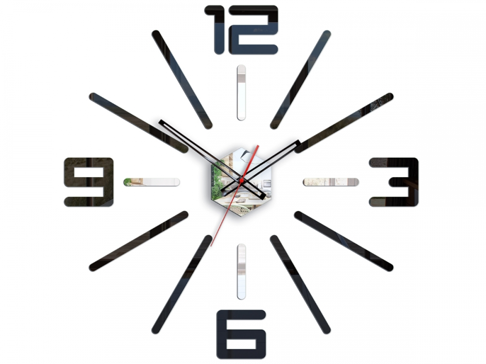 ModernClock 3D nalepovací hodiny Maxim černé