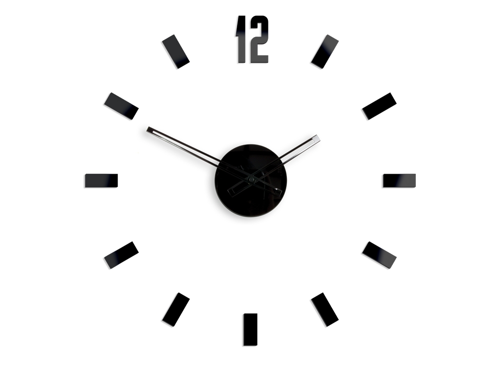 ModernClock 3D nalepovací hodiny Point černé