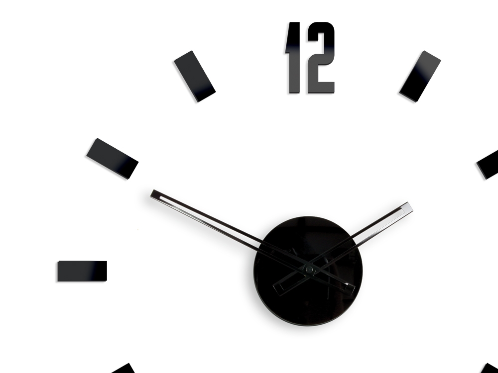 ModernClock 3D nalepovací hodiny Point černé