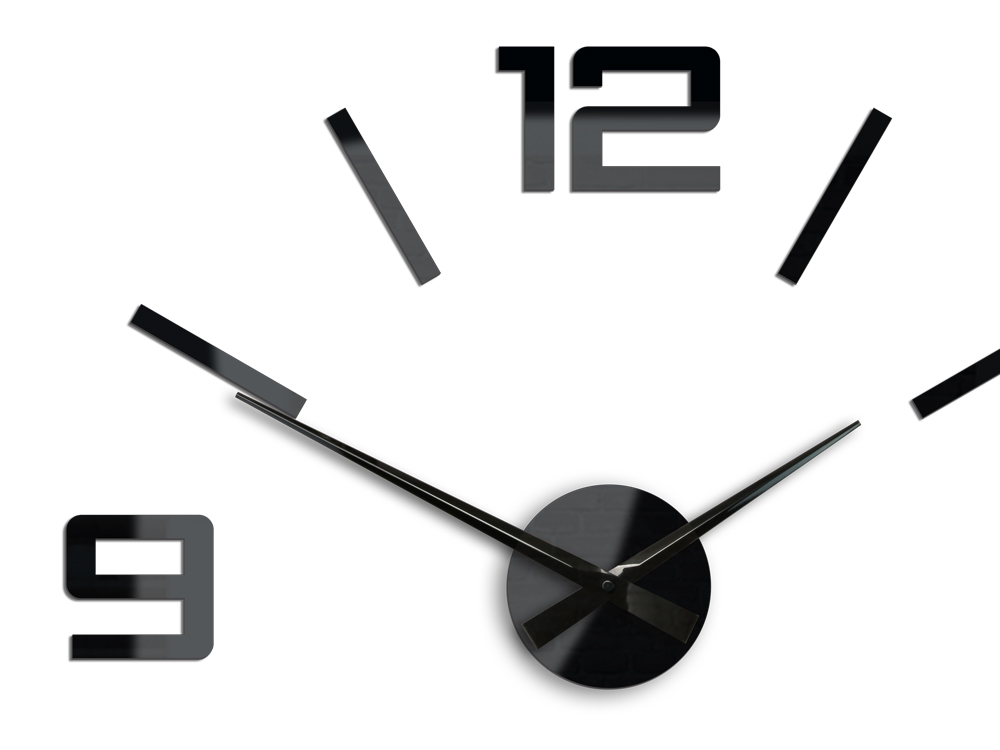 ModernClock 3D nalepovací hodiny Reden černé