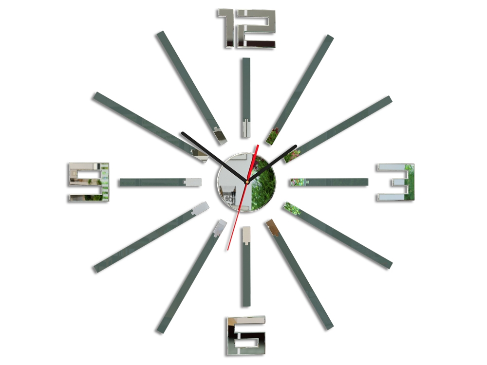 ModernClock 3D nalepovací hodiny Sheren šedé