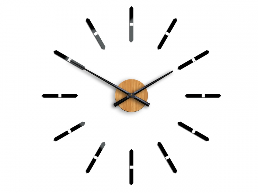 ModernClock 3D nalepovací hodiny Sonne černé