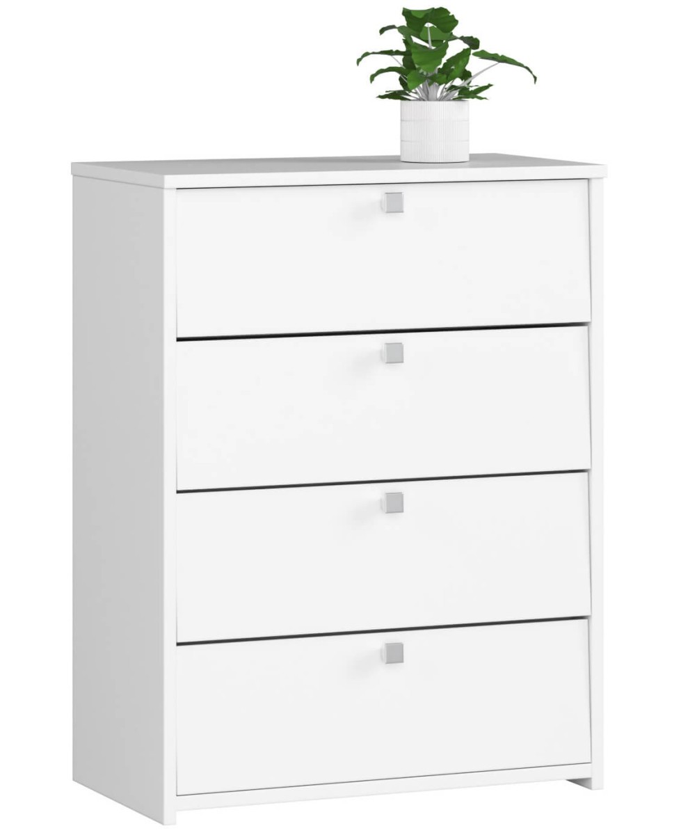 Ak furniture Botník Marienne 60 cm - 4 dvířka bílý