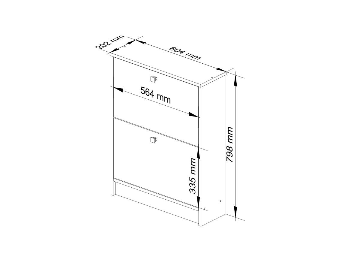 Ak furniture Botník Neroz 60 cm dub sonoma