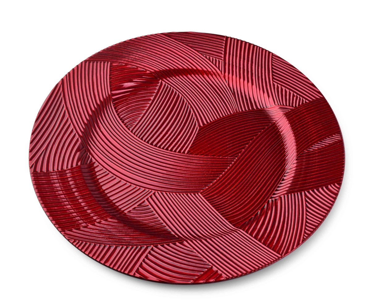 Mondex Dekorativní podtalíř Blanche Colours III 33 cm červený