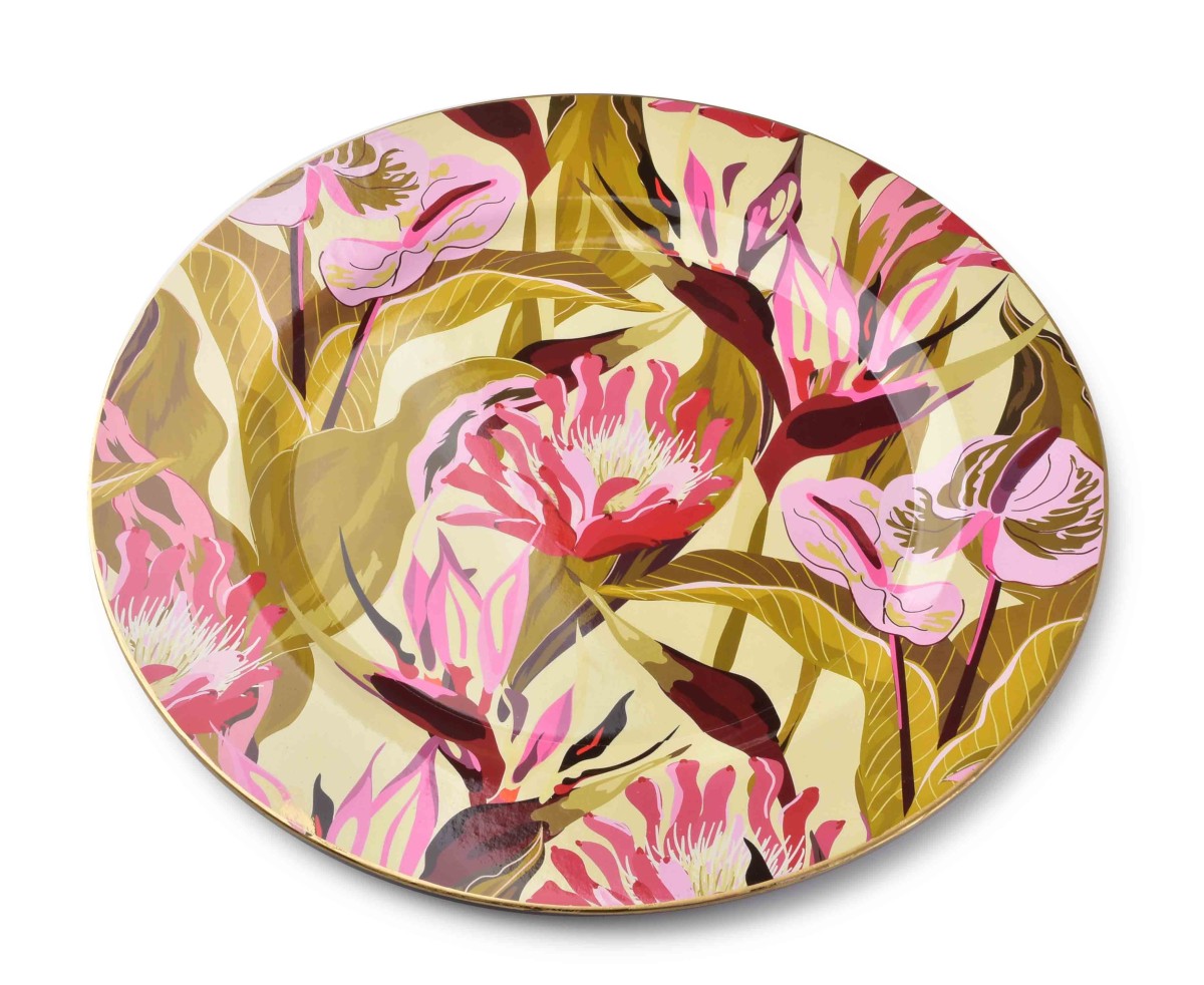 Mondex Dekorativní podtalíř Blanche Colours XLIV 33 cm květinový