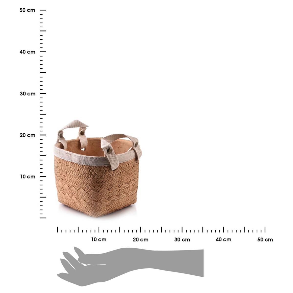 DekorStyle Keramický květináč Rosita Cube 15 cm hnědý