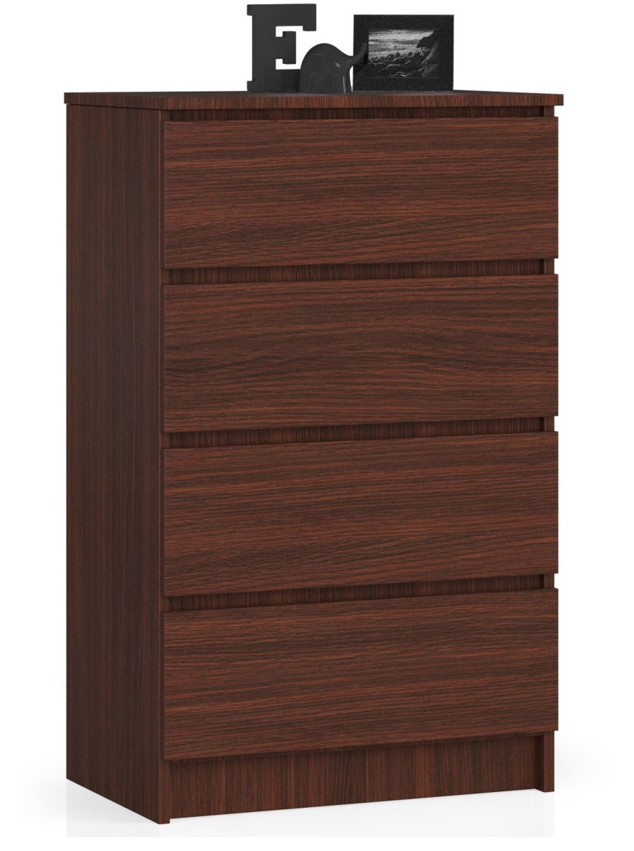 Ak furniture Komoda Kuba 60 cm - 4 šuplíky wenge