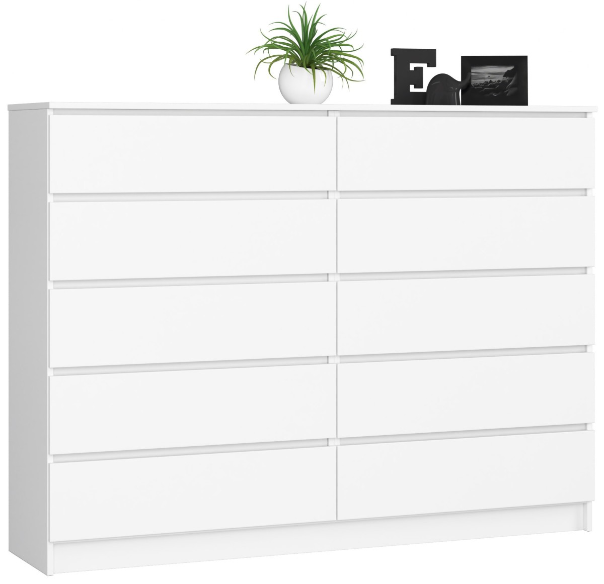 Ak furniture Komoda Rollo K 160,4 cm bílá matná