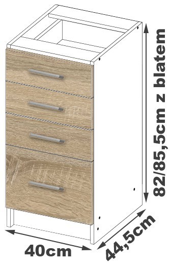 Ak furniture Kuchyňská skříňka Artus S40 SZ4