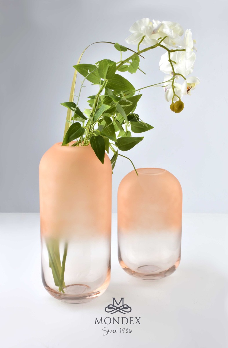 Mondex Matná váza Serenite 22 cm lososová