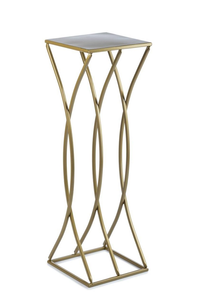 DekorStyle Moderní stojan na květiny Lorenzo 75 cm zlatý