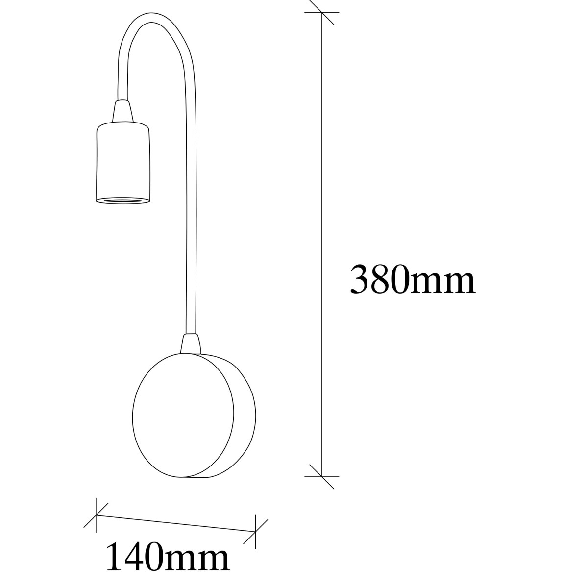 Opviq Nástěnná lampa Baston I černá