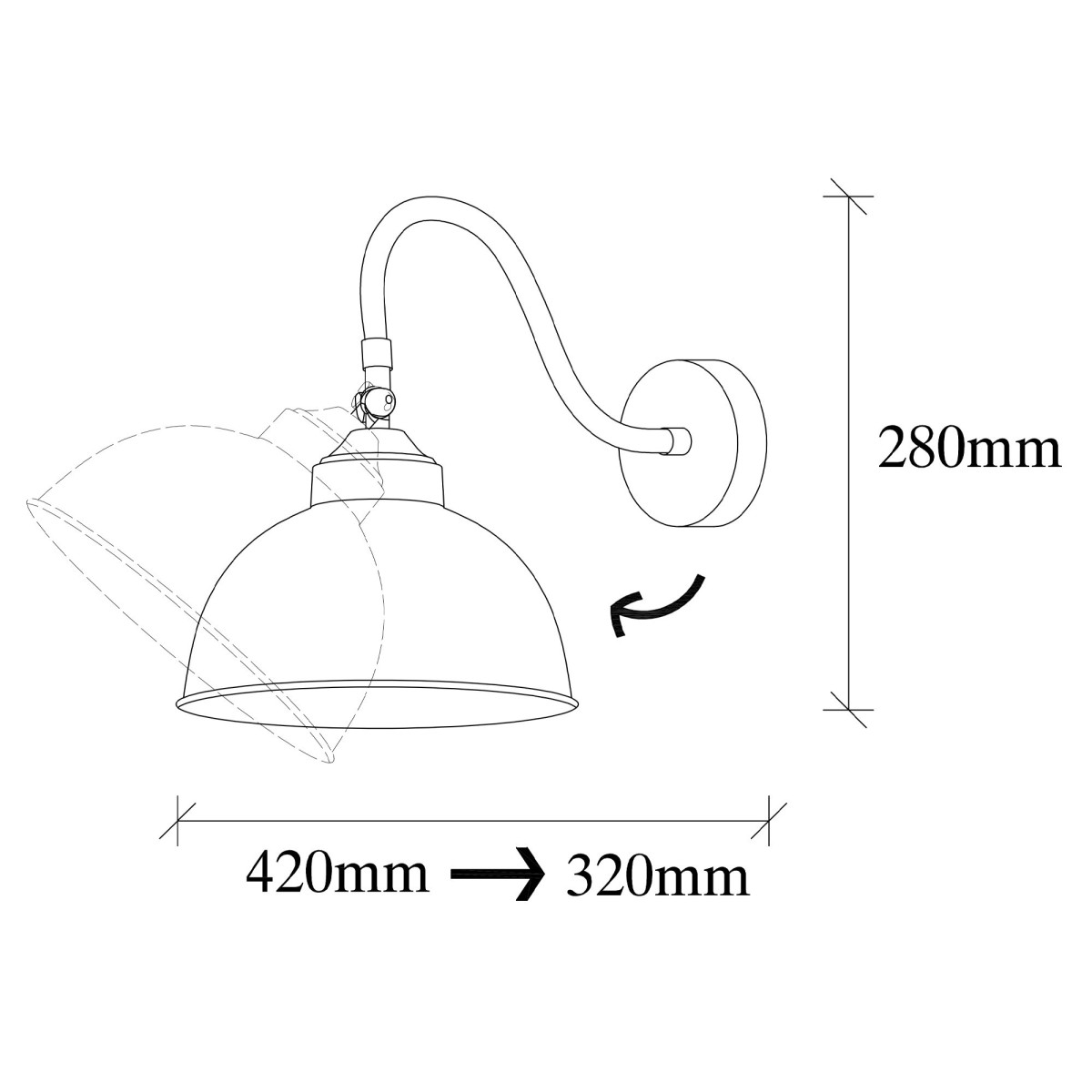 Opviq Nástěnná lampa Saglam II černá