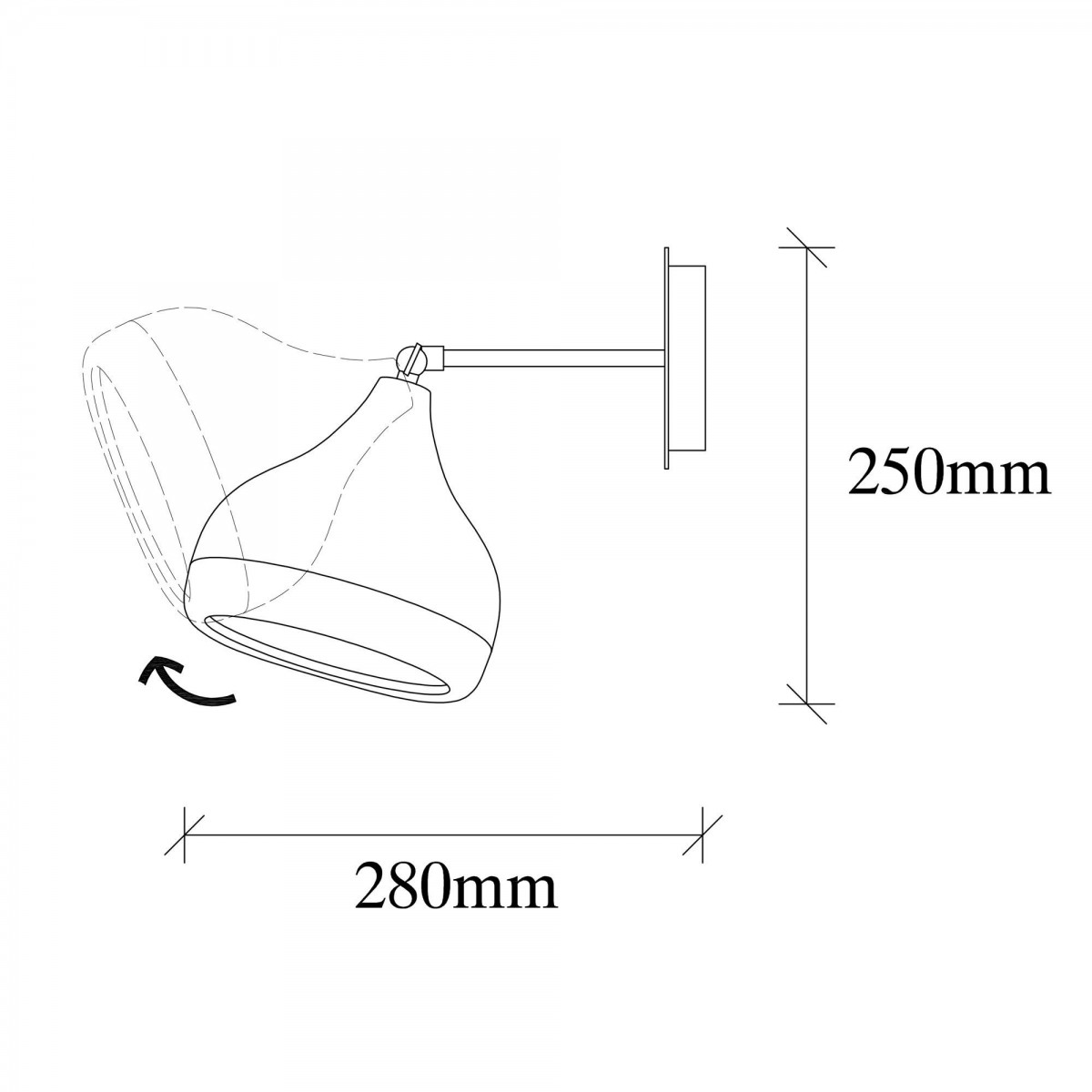 Opviq Nástěnná lampa Yıldo černá/meď