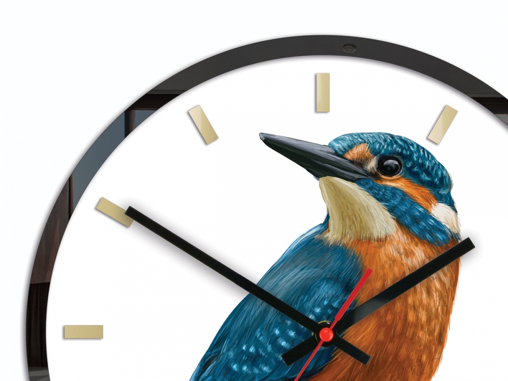 ModernClock Nástěnné hodiny Bird Unikat bílé