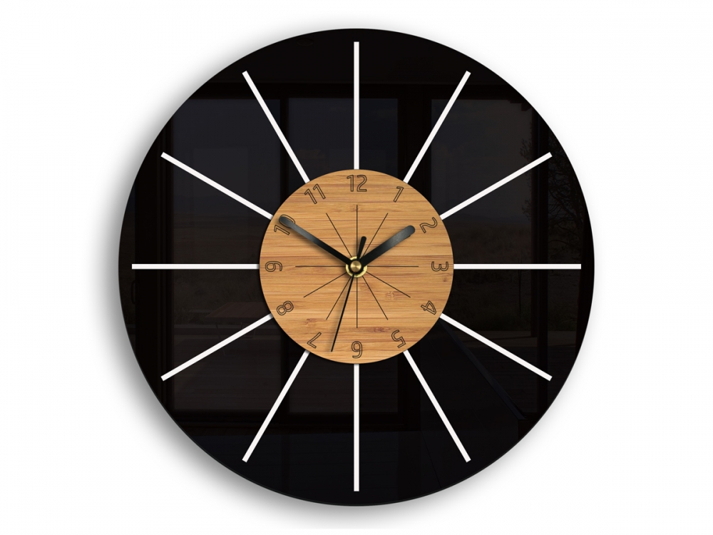 ModernClock Nástěnné hodiny Leon černé