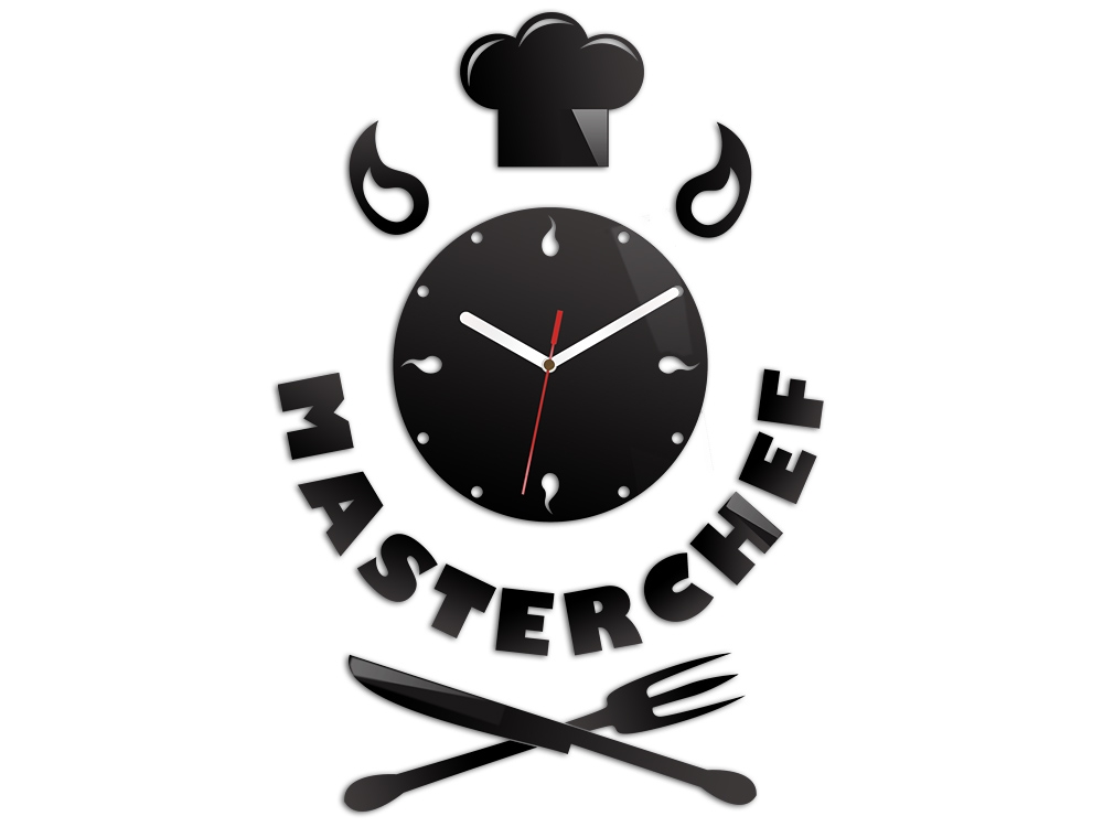 ModernClock Nástěnné hodiny Master Chef černé