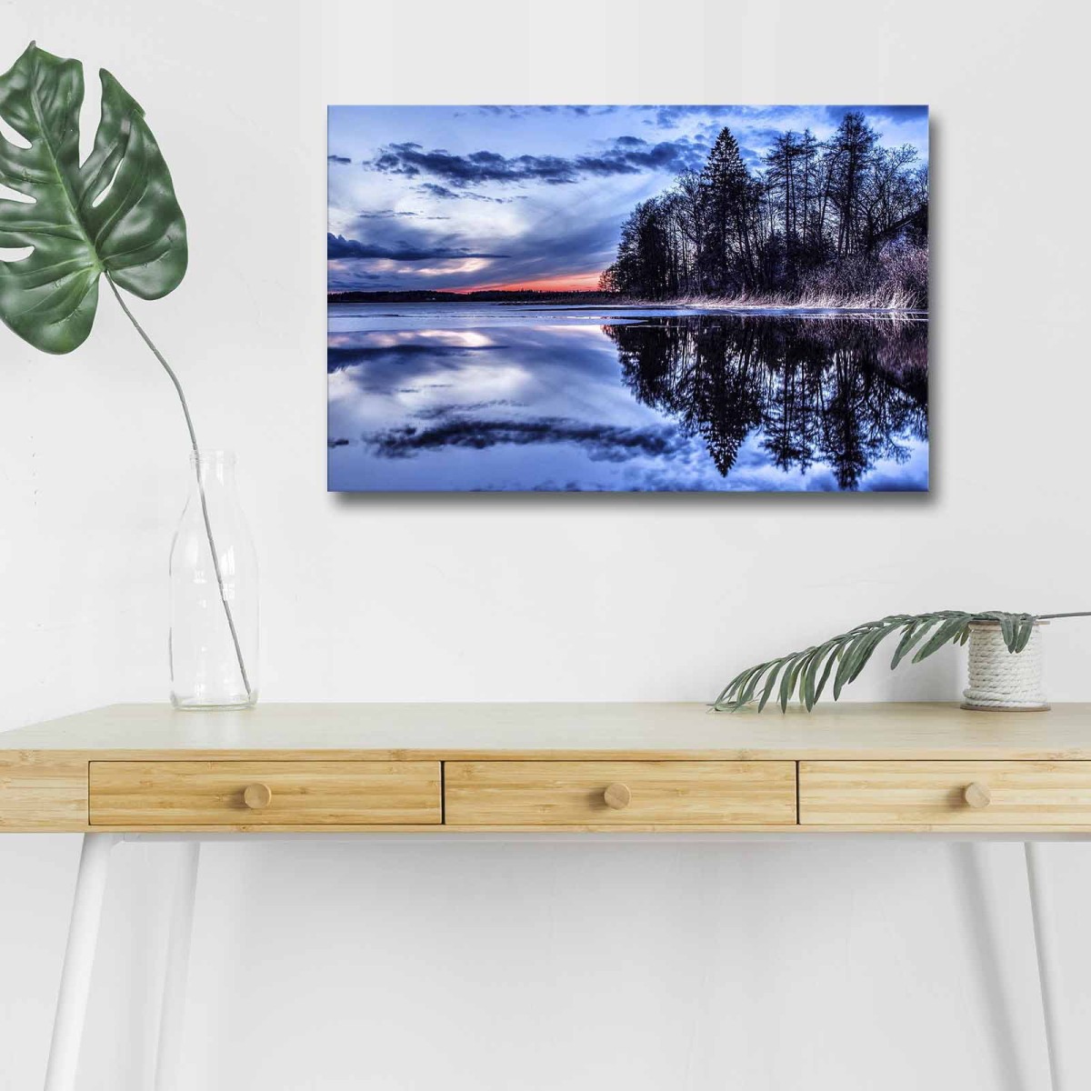 Wallity Obraz s LED osvětlením JEZERO 13 45 x 70 cm