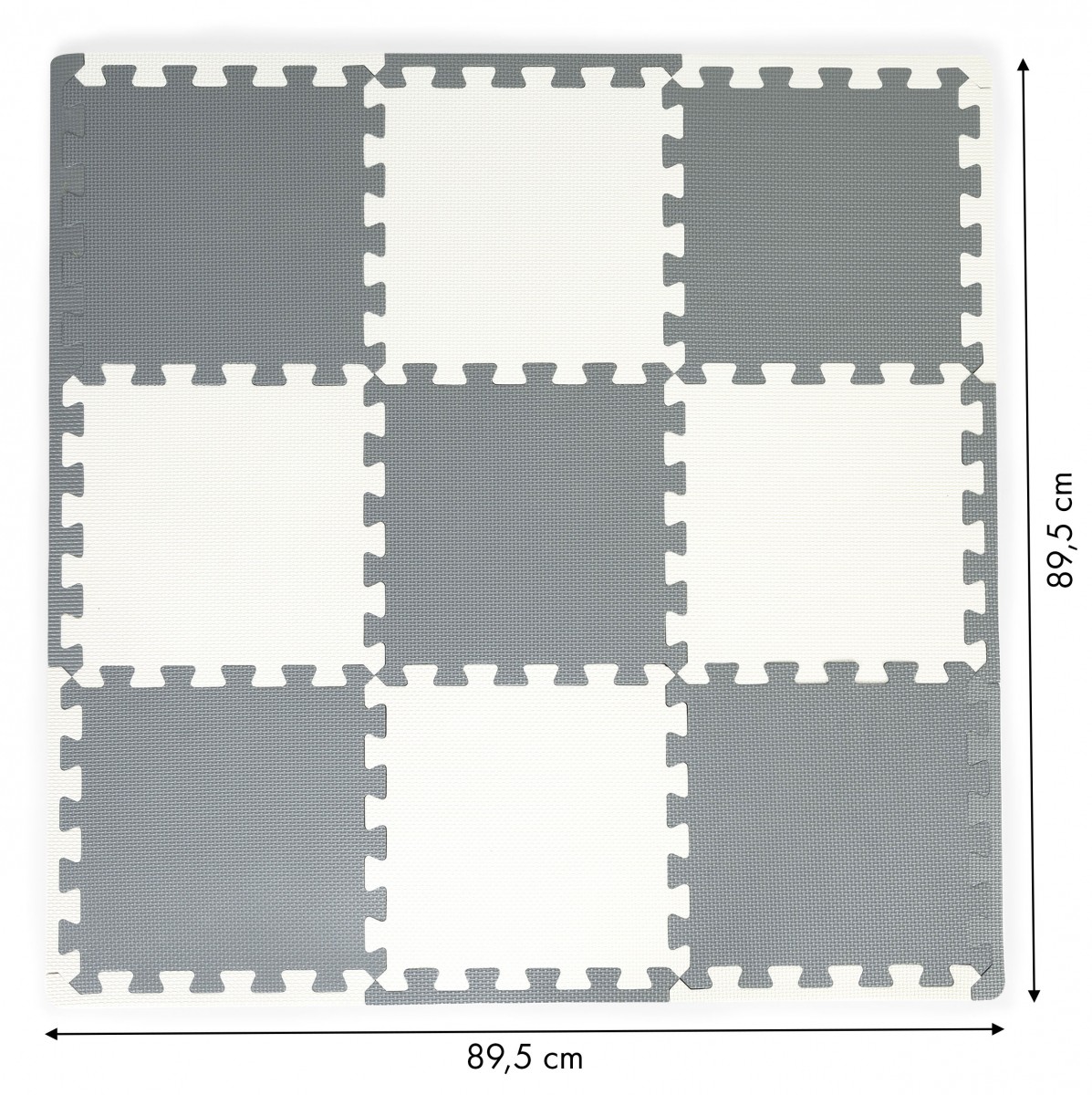 ECOTOYS Pěnová podložka Puzzle Eva 89x89 cm šedá