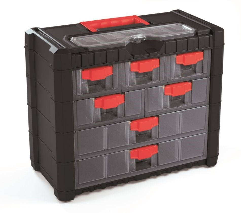 Prosperplast Organizér závěsný MULTIX 40 x 20 x 32,6 cm černo-červený