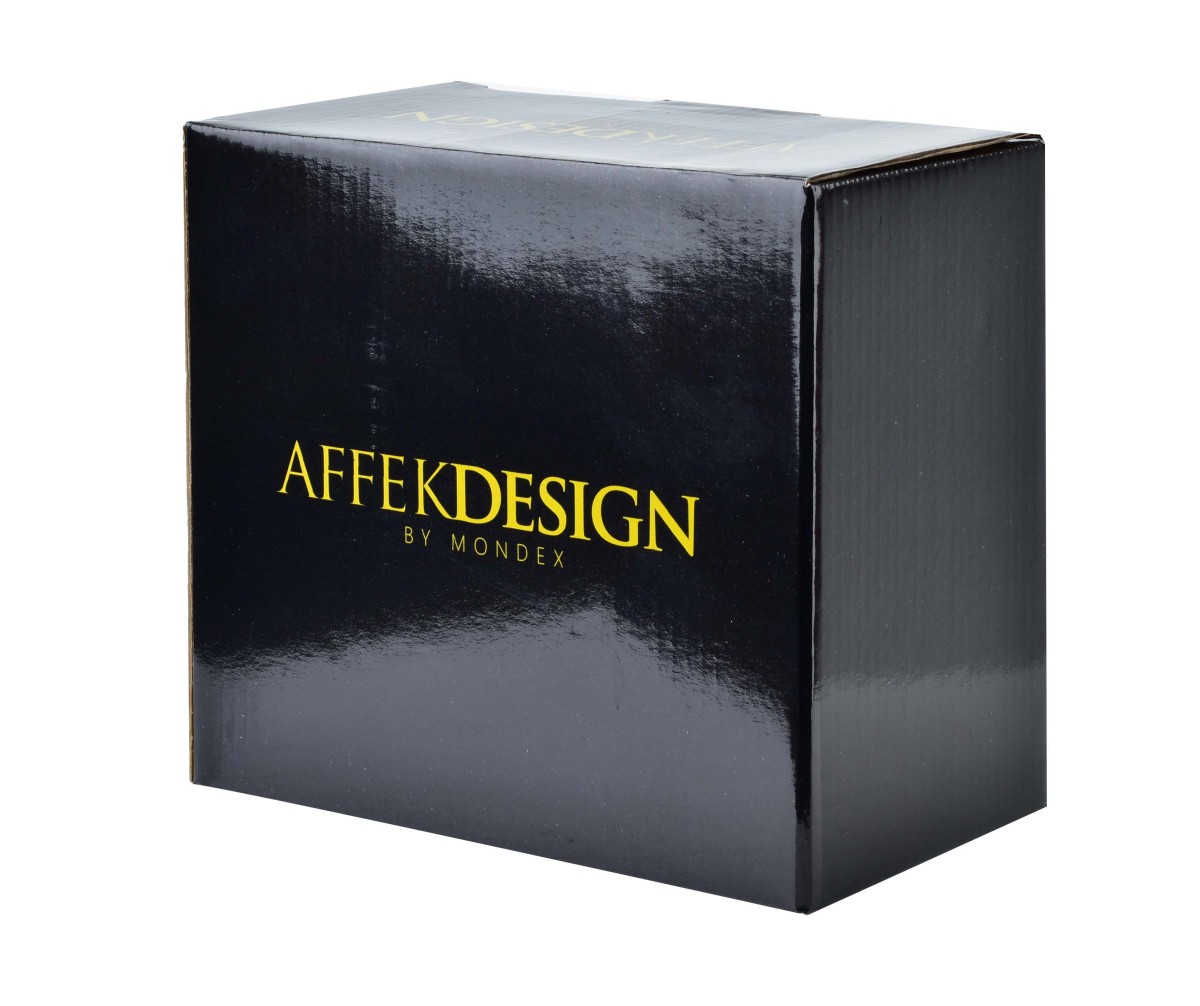 Affekdesign Porcelánová miska DIAMENT BLACK 17,5 x 7 cm černá